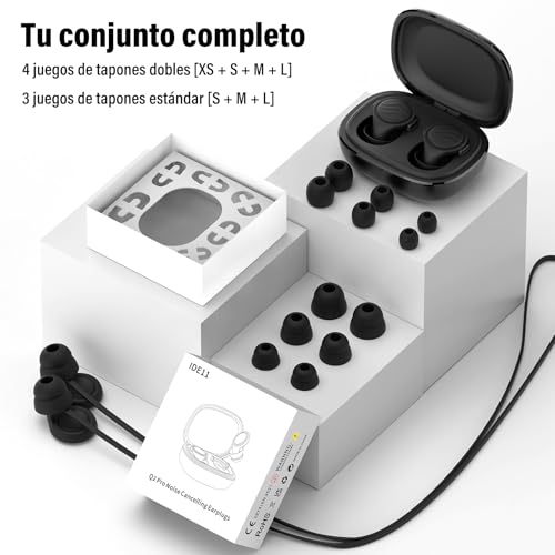 Miniatura 8 de Tapones Oidos Ruido Dormir, Tapones Oidos Cancelacion De Ruido Reutilizables Con 7 Pares De Almohadillas De Silicona, Tapones Para Dormir Para Estudiar, Concentrarse, Viajar Y Asistir A Conciertos