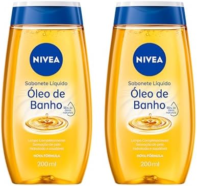 NIVEA KIT Sabonete Líquido Óleo de Banho 200ml - 2 Unidades