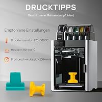TINMORRY Glasfaser PC Filament 1.75mm, Ausgezeichnete Hitzebeständigkeit PC-GF 3D-Druck Filament, Stärke & Steifigkeit, 1KG, 1 Spule, Schwarz – Ansicht 7