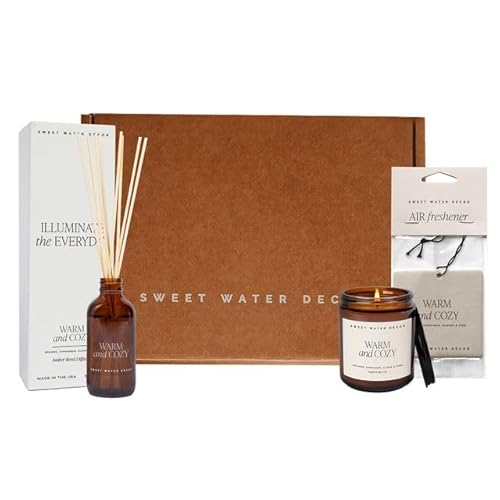 Sweet Water Decor Warm & Cozy Gift Box, 9oz Candle,