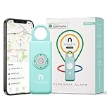 Personal Alarm for Women with GPS Tracker — Self Defence Keychain with Siren, Works with Apple Find My App, 130dB Loud Safety Alarm Sound, USB Rechargeable Bluetooth Key Finder (Cool Mint)