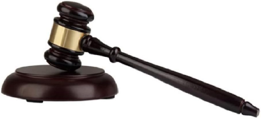 Wooden Gavel and Block,Wood Hammer with Block for Lawyer Judge,Manual Wood Gavel Sound Block,Judge Hammer Set for Auctions and Courts(10 Inch)