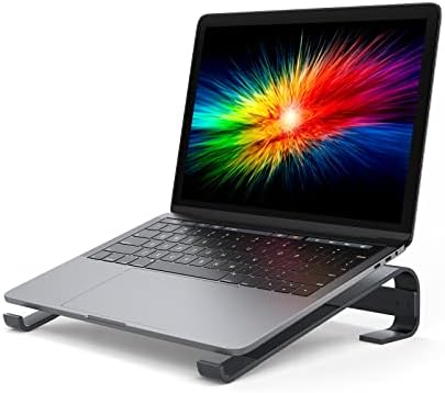 Soqool Laptop Ständer, Ergonomisch Laptop Halterung für Schreibtisch, | Aluminium Notebook Ständer mit Belüftung, Kompatibel mit MacBook Air/Pro, Lenovo, Huawei, Acer, Dell, HP (10