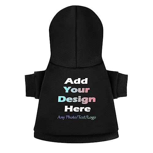 Personalisierte Haustier Pullover Hoodie für Hunde&Katze Entwerfen Sie Ihr eigenes Haustier Hoodie Fügen Sie Name/Text/Foto benutzerdefinierte Welpe Sweatshirt Hooded