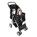 display4top Pet Travel Kinderwagen Hund Katze Kinderwagen Kinderwagen Jogger Buggy mit 4 Rollen (schwarz)
