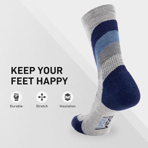 Image of GRIP6 Crew Socks - Merino Wool Socks Made in the USA, Lightweight Wool Hiking Socks, Crew Socks for Men and Women