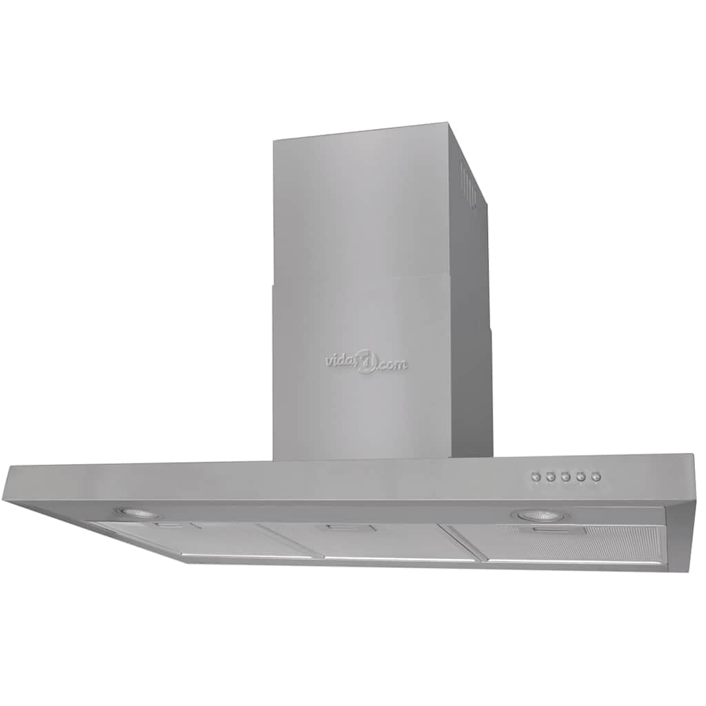 vidaXL Hotte Plate en Acier Inoxydable 900 mm Aspirante de Cuisine Maison