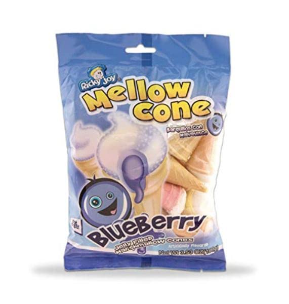 Ricky Joy 2202260 3.53 oz Blueberry Mellow Cone - Pack of 18
