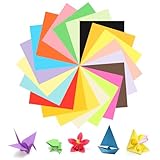 400 Fogli Carta per Origami 20 Colori Carta Origami 15 x 15 cm Cartas Pieghevole 80 g/m² Quadrata Cartas Colorata su Entrambi I Lati Origami Paper per Progetti di Artigianato Artistico Fai-Da-Te