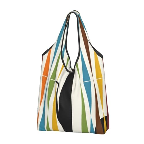 Cabas réutilisable chat art moderne imperméable motif graphique unique