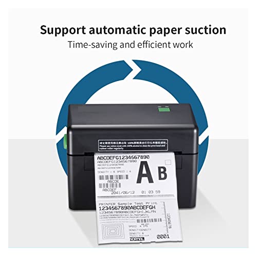 Image of 4 Inch Label Printer Portable Functional Thermal Printer Support USB Interface 152mm /s Barcode Printer Black White(DT108B White)