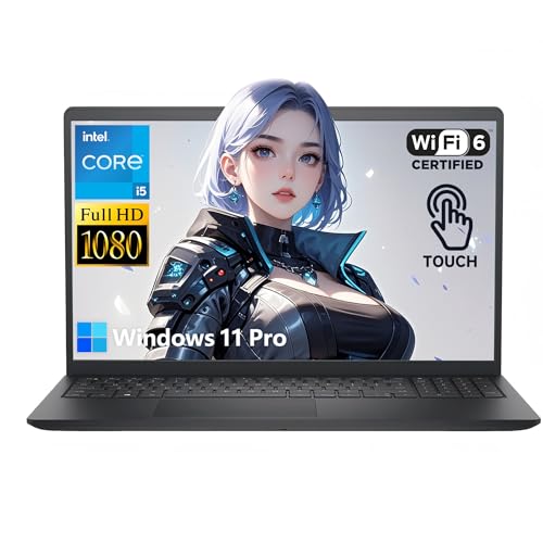 Image of Dell Touchscreen Laptop, Intel 10-Core i5-1334U(Beat Ryzen 7 7730U, Up to 4.6GHz), 16GB RAM 1TB SSD, Win 11 Pro WiFi6 Long Battery Life, 15.6 inch Laptops-Computer for Gaming Business