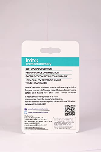 Image of IRVINE 8 GB DDR4 2666 MHz RAM | 260 Pin | CL-19 | Unbuffered SODIMM | PC4 21300 | Single Rank | Supports 1.2 V | Highly Durable Memory Module for Laptops & Notebooks | 3 Years Warranty