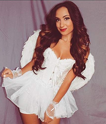 Aishn Angel Wings Feather Cosplay Halloween Party Costumes For Kids Adults Women White #TOP5