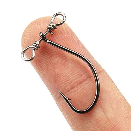 50 Pieces Spinshot Drop Shot Hook Swivel Fishing Hooks High Carbon Steel Fishhook Worm Hook For Feeder Carp Bass Perch Catfish #TOP24