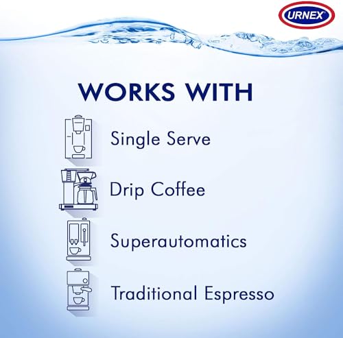 Image of Urnex Dezcal Coffee and Espresso Machine Descaling Powder, 4 Single Use Packets