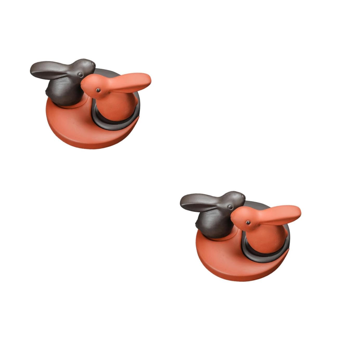 ABOOFAN 2 Sätze Häschenverzierung Mama Überraschung Vintage- Mini-frösche Kaninchen Kinderspielzeug Wohnaccessoires Süßes Stationäres Fuchs Figuren Abziehbilder Frosch Ton