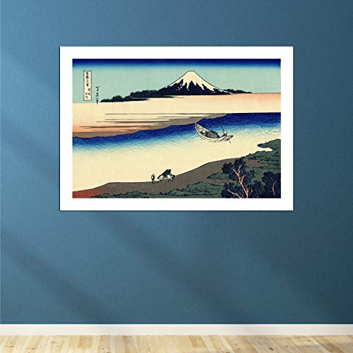 Katsushika Hokusai Tama river affiche encadrée pour salon zen - 4