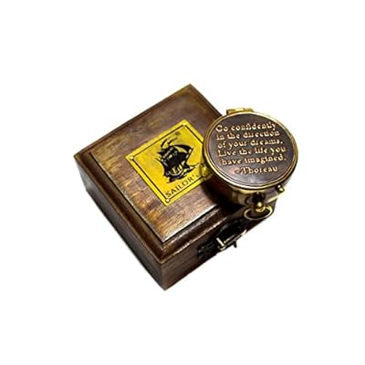 Engraved Brass Pocket Compass for Camping, Italy Ubuy