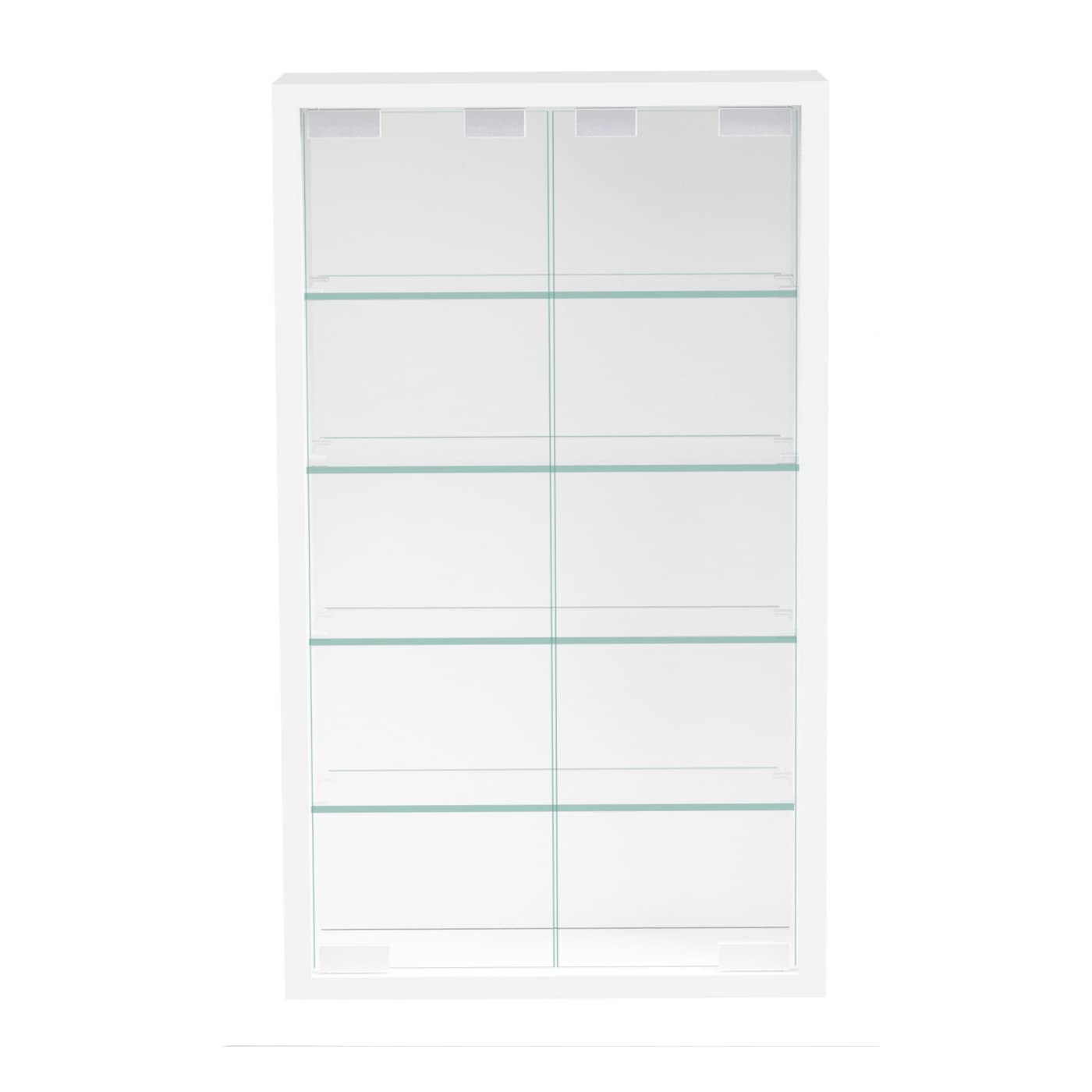 VDD Armario Vitrina de pared colgante de pie - 30 x 60 x 13 cm, Blanco, Contemporáneo, Panel liso, Montaje en pared y suelo