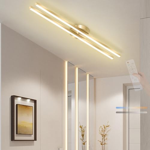 Plafonnier linéaire design blanc pour sublimer l'éclairage de votre salon