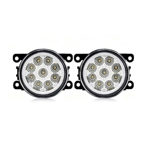 Feu antibrouillard LED voiture à 9 LED jaunes haute visibilité pour Jeep