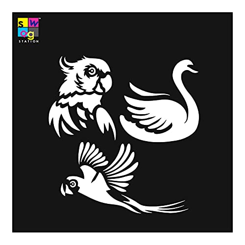 Parrot StencilSwan StencilStencils for KidsStencils for Craft and ArtBird Stencils for Wall
