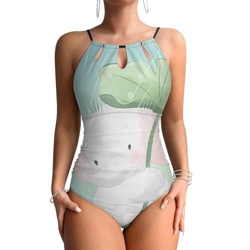 Swimsuit contrôle ventre avec motifs mignons pour la plage