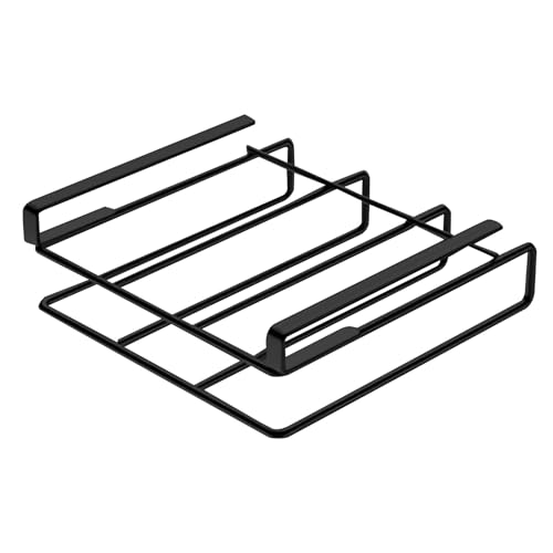 Soporte para tabla de cortar, almacenamiento debajo del gabinete, organizador multiusos, con gancho para utensilios de cocina, soporte para tabla de cortar, estante colgante para puerta de armario