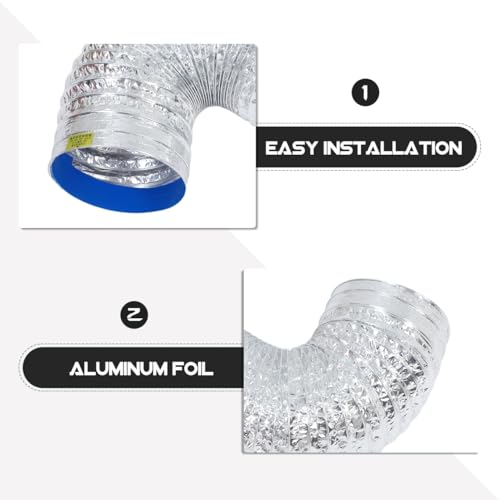 Tuyau d'échappement flexible en aluminium résistant pour extraction