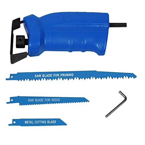 Tubayia - Sierra de sable profesional para taladradora, con 3 hojas de sierra y llave Allen hexagonal