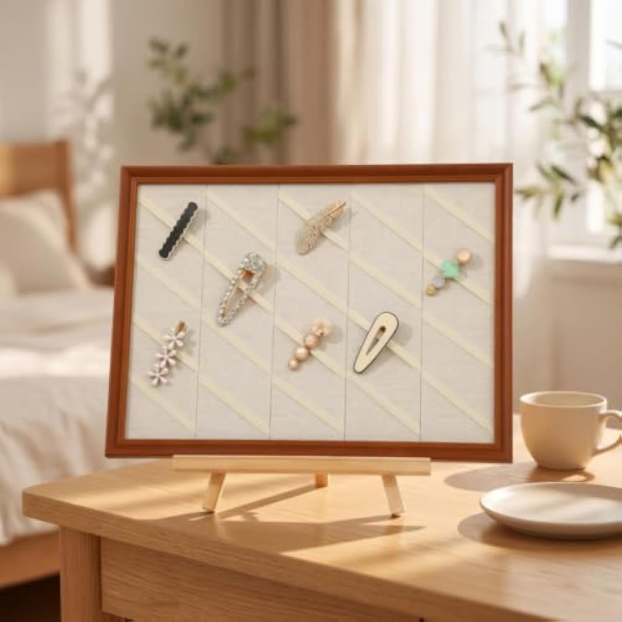 Tabletop Hair Accessory Organizer, Rectangular Jewelry Display