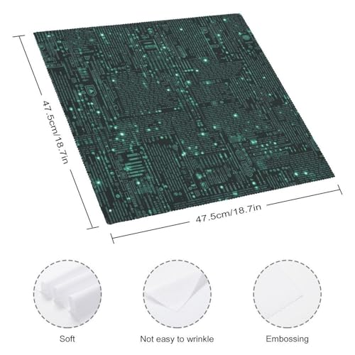 Serviettes de table Hacker Lot de 6 pièces carrées lavables 46cm - 3