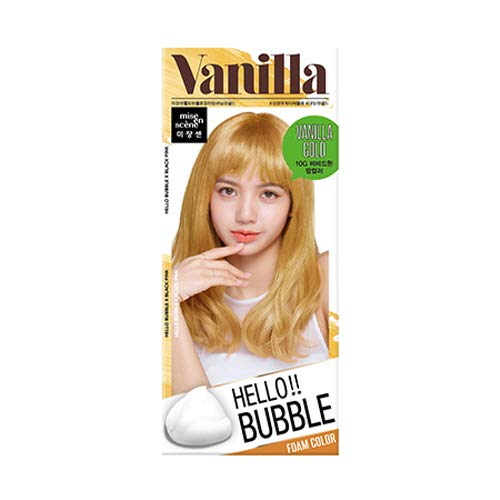 Mise En Scene Hello Bubble Foam Colour Medium Blonde Easy Hair Colouring - (10G Vanilla Gold)