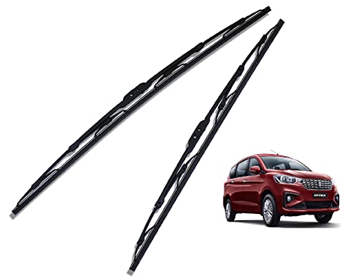 Image of Euro Care Metal Type Wiper Blade Compatibility with Maruti Suzuki Ertiga 2019 (Model : 2019-Till Date) Windshield Car Wiper Blade Size D-22,P-16