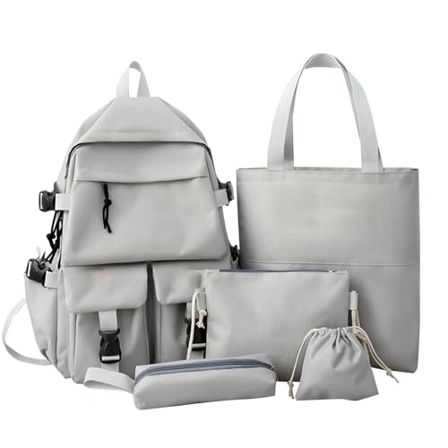 Sac à dos filles élégant spacieux et léger avec kit complet 5 pièces