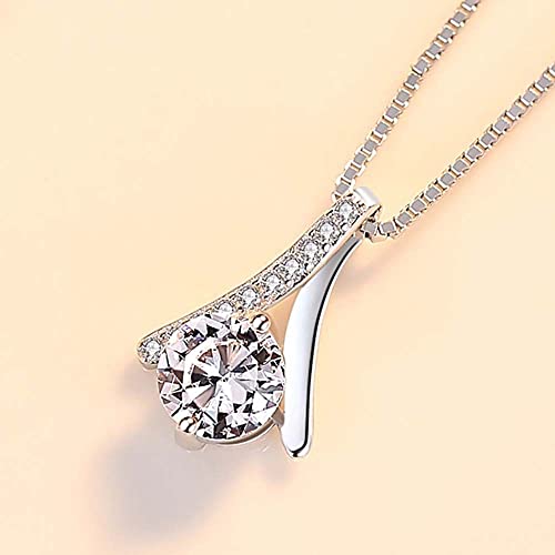 Colliers pour femmes argent sterling diamant micro-set pendentif - 2