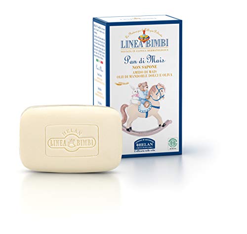Helan, Linea Bimbi Bio, Pan de Maíz Jabón no Jabón, Detergente Bebé para Pieles Delicadas, Jabon Bebe Enriquecido con Almidón de Maíz y Aceite de Almendras Dulces y Oliva, sin Conservantes - 100 ml