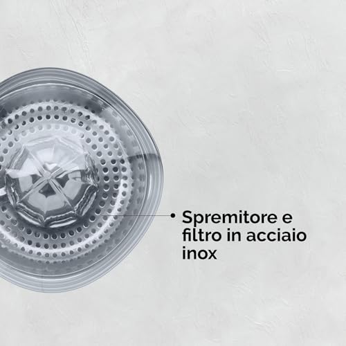 Smeg, Presse Agrumes Électrique CJF11BLEU, Mise en Marche Automatique à Pression, Bec Anti-goutte et Cône Universel, Base Antidérapante, Range Cordon Intégré, 70W, Noir