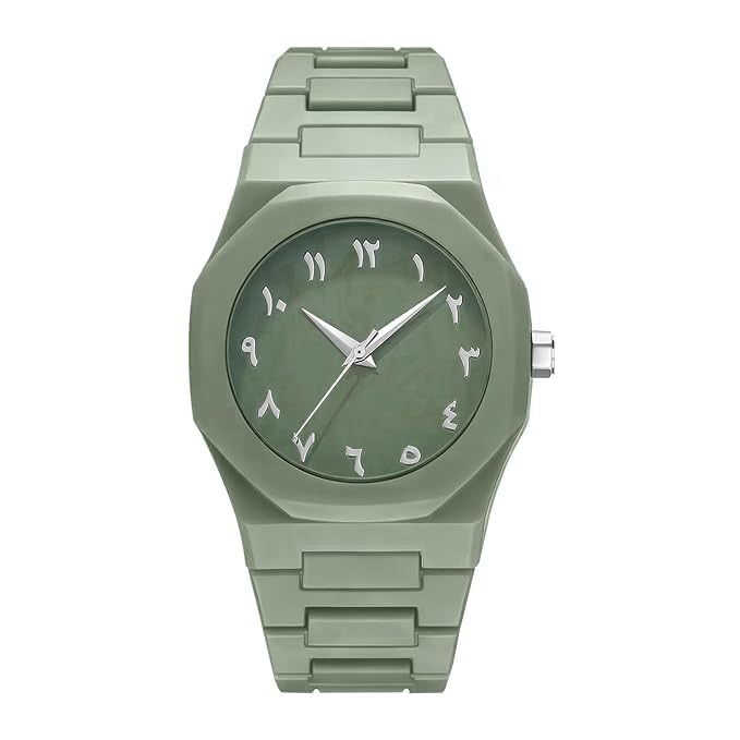 EMERALDO Polycarbonate Build, Sleek Analog Dial, Lightweight & Modern Timepiece Trendy Men's Watch (Green)