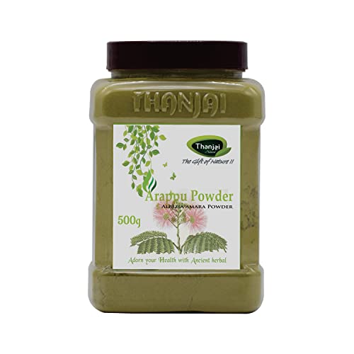 Image of Thanjai Natural Arappu Powder / Albizia Amara - 500g (Jar) | 100% Natural, Sun-Dried Herbal Hair Wash & Bath Powder | Traditional Care, No Chemicals, No Artificial Additives | 1 Count