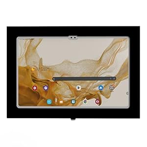 TABcare Locking Anti-Theft Metal Case for Samsung Galaxy TAB S8 Ultra & S9 Ultra 14.6″ Tablet for Kiosk, POS, Store, Show Display, Time Clock (TAB S8/S9 Ultra, Black)