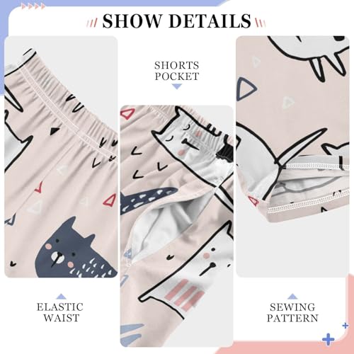 Boys' Pants Colorful Dogs Spots Long Bottoms Jogger Pants Elastic Waist Trousers with Pockets S-XL4