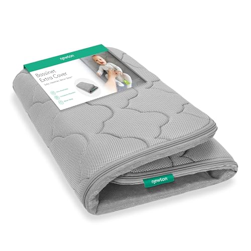 Image of Newton Baby Extra Bassinet Cover, Breathable Safety, Removable Dual-Layer Cover, Completely Washable, Non-Toxic Cotton, Grey (Cover ONLY) Compatible ONLY with Newton BASSINETS