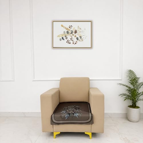 Image of Homerz Premium Waterproof Jasmine Joe Sofa Seat Cover - Floral Printed Sofa Protector | Non-Slip, Washable & Durable Sofa Protector (Mouse, 1 Seater)