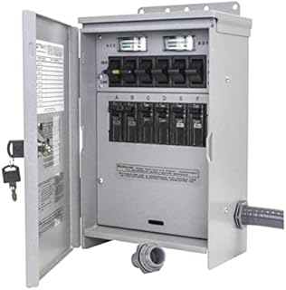 R306A Pro/Tran Outdoor 30-Amp 6-Circuit 2 Manual Transfer Switch with L14-30 Power Inlet