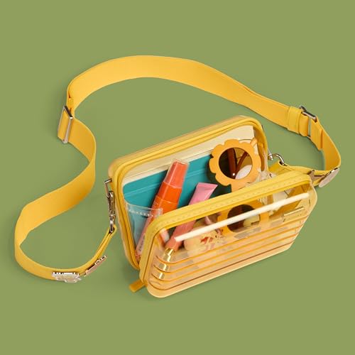 Image of Away Stadium Bag, Stadium-Approved Clear Purse & Crossbody Bag | Clear Stadium Bag for Concerts, Festivals and Sports Events, Compact 5 inch x 3 inch x 7 inch Crossbody Design