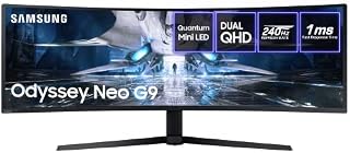 Samsung Odyssey Neo AG95 LS49AG950NUXXU 1000R D QHD Curved Gaming monitor with HDMI 2.1-240Hz, 1ms, 5120x1440, HDR2000, HDMI 2.1, USB Hub, Displayport