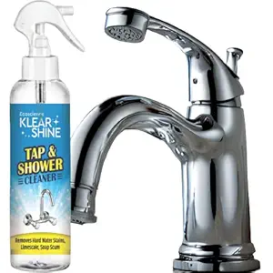 KLEARSHINE Tap and Shower Cleaner Spray Easy to remove Hard water stains, limescale and soap scum from Tap and Bathroom Fittings (Pack of 1)