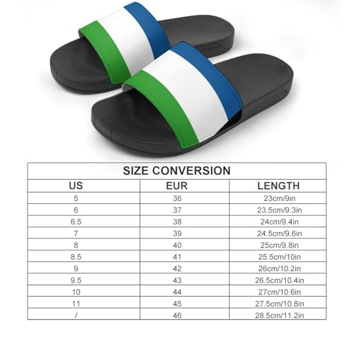Sierra Leone Flags House Slippers Bedroom Shoes Shower Sandals Bathroom Slides Quick Drying Indoor Slippers 41 (255mm)2